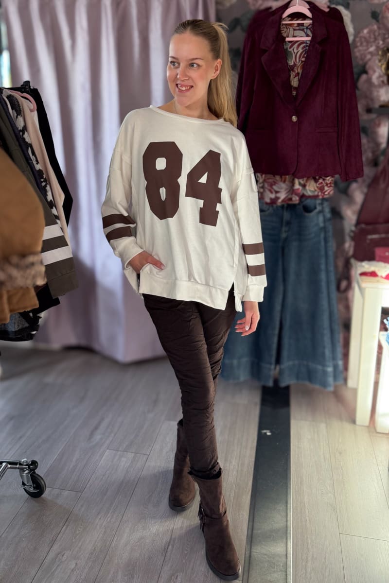 Collegepusero 84 | luonnonvalkoinen | pusero | pikku-riikka
