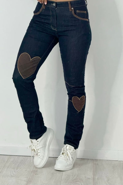 Farkut brown hearts | housut | pikku-riikka