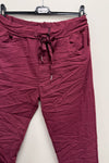 Joustavat housut basic | viininpunainen | housut | pikku-riikka