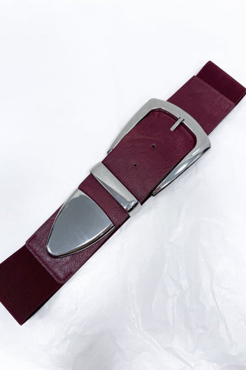 Joustovyö isolla soljella color | 80 / burgundy/hopea solki | asusteet | pikku-riikka