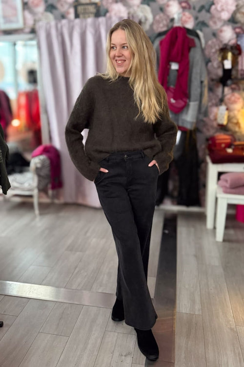 Kid mohair neule lola | tummanvihreä | pusero | pikku-riikka