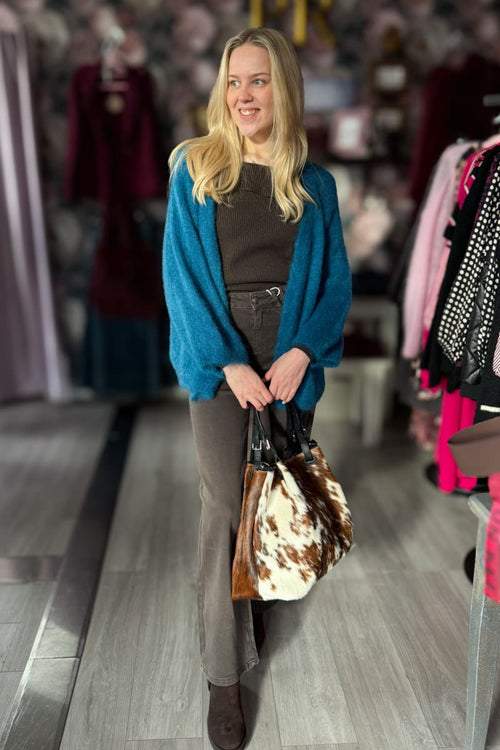 Kid mohair neuletakki sandra | vaalea petrooli | jakku | pikku-riikka
