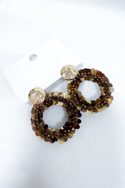 Korvakorut brown sequin | asusteet | pikku riikka