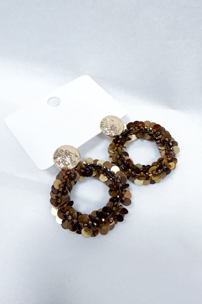 Korvakorut brown sequin | asusteet | pikku riikka