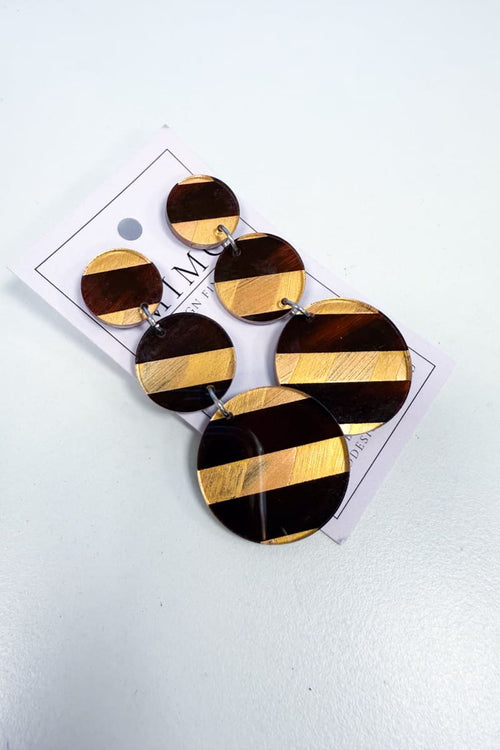 Korvakorut brown stripe mimo design | asusteet | pikku-riikka