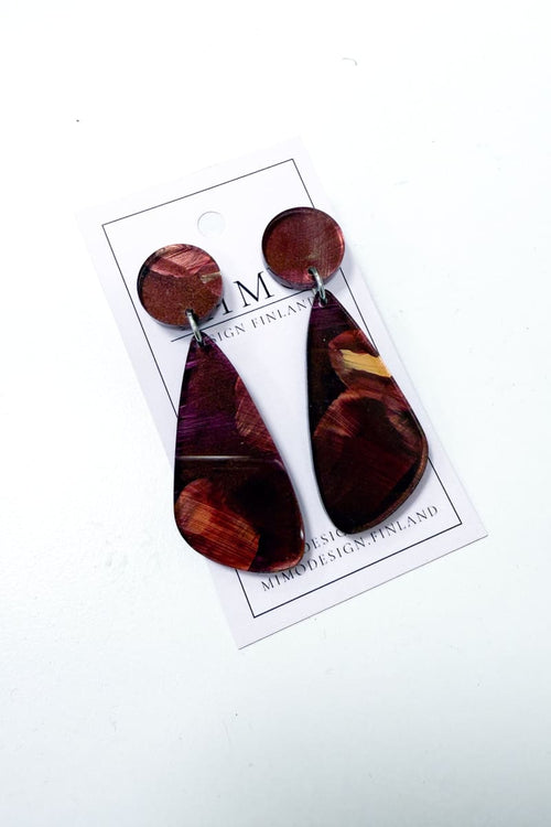 Korvakorut burgundy mimo design | asusteet | pikku-riikka