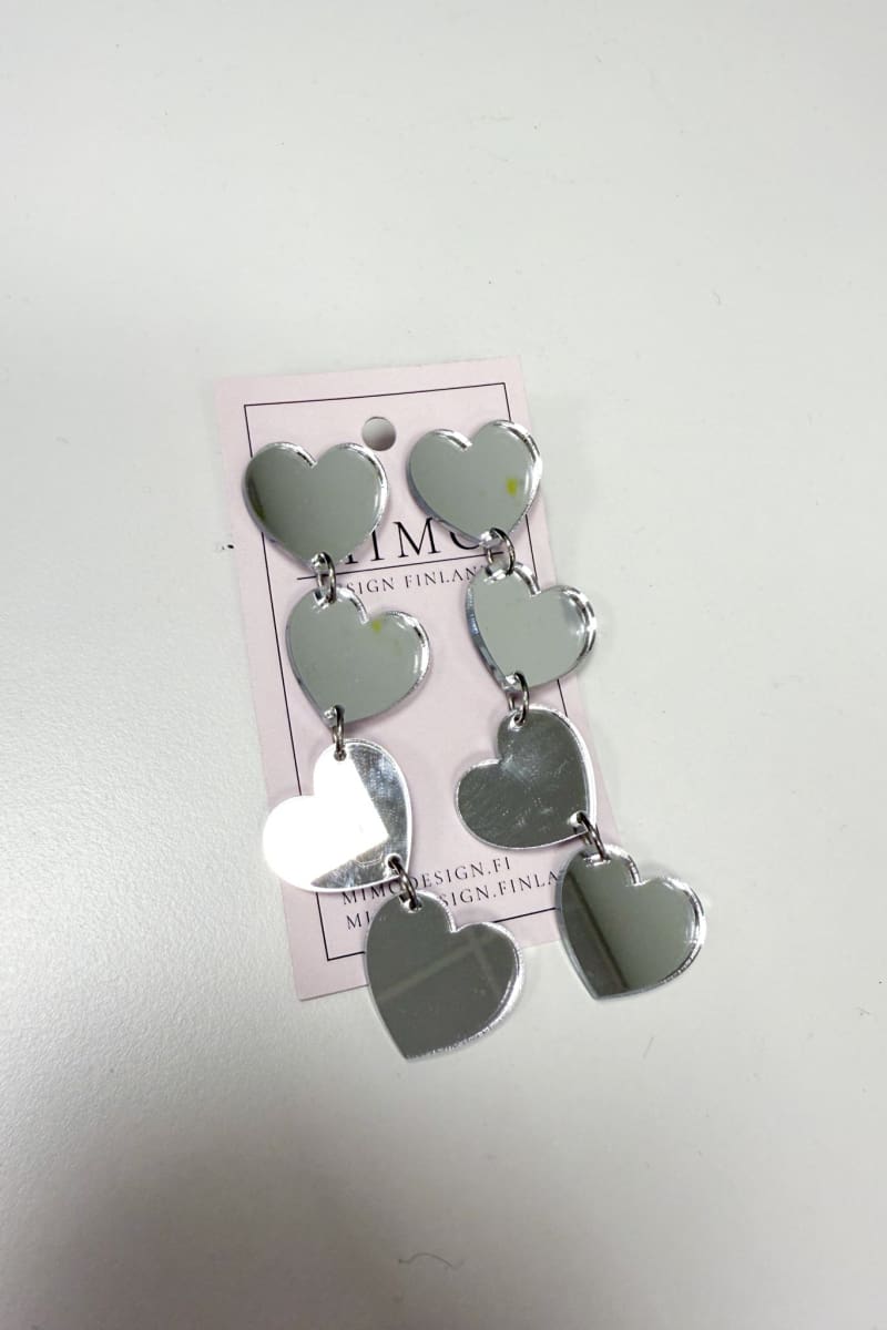 Korvakorut four hearts mimo design | hopea peili | asusteet | pikku-riikka