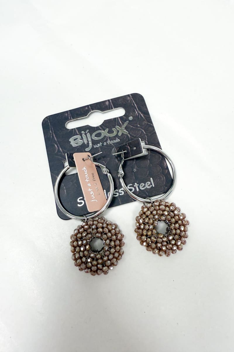 Korvakorut glitter circle | hopea/taupe | asusteet | pikku-riikka