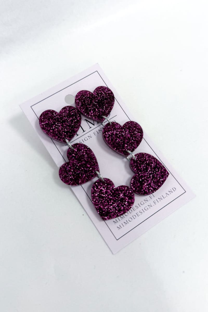 Korvakorut hearts mimo design | asusteet | pikku riikka