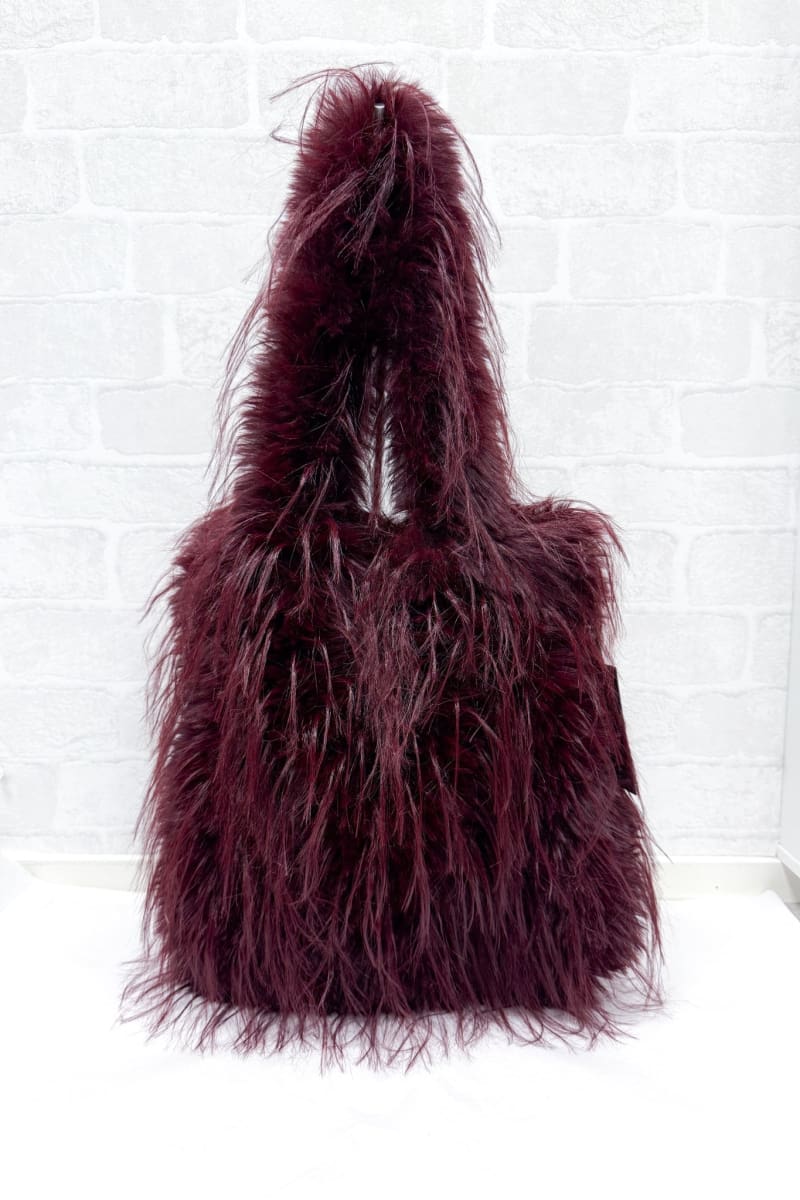 Laukku burgundy fur | asusteet | pikku-riikka