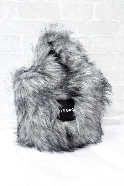 Laukku grey fur | asusteet | pikku-riikka