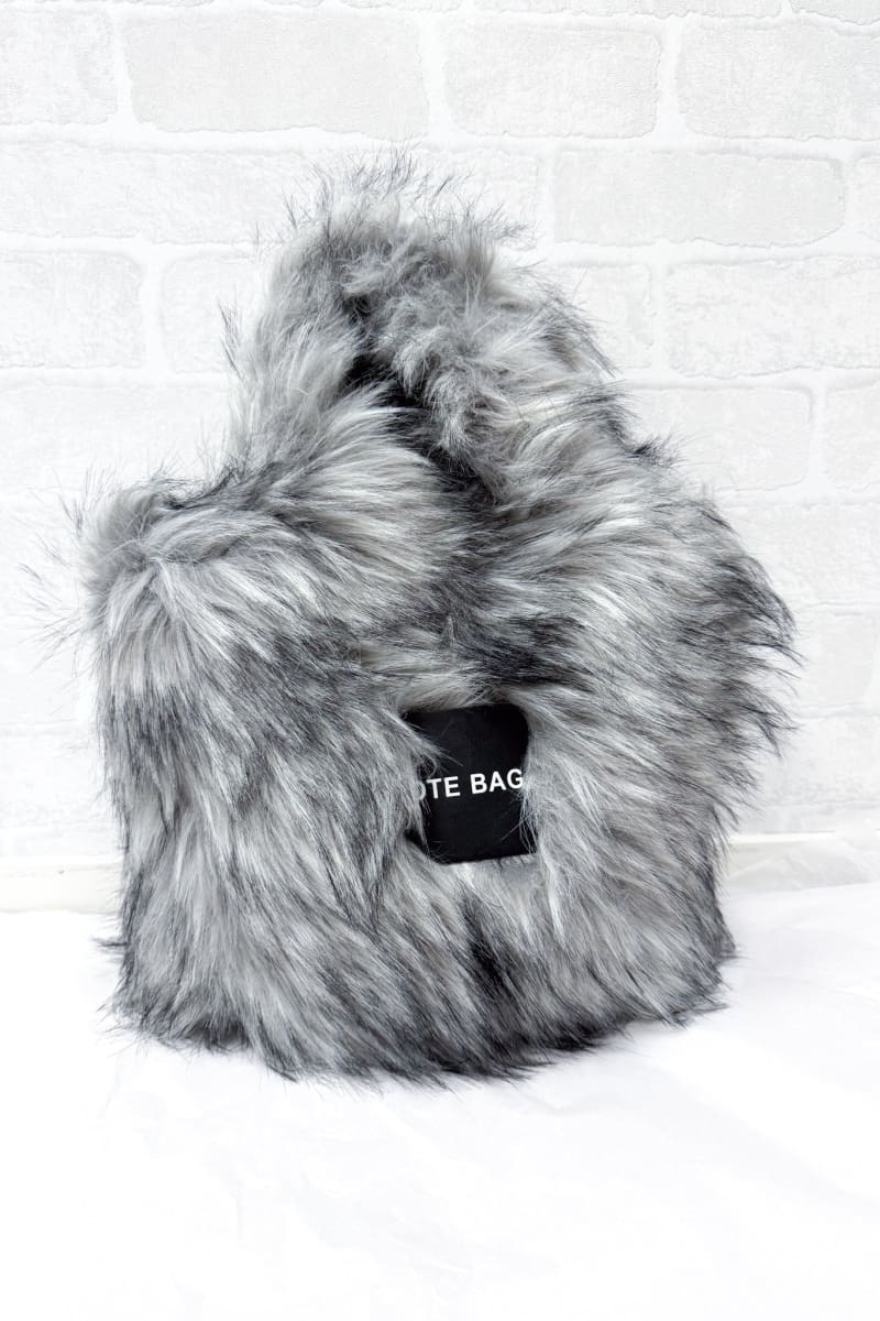 Laukku grey fur | asusteet | pikku-riikka