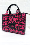 Laukku tote | pinkki-musta | asusteet | pikku-riikka