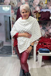 Muhkea poncho alisa | valkoinen | pusero | pikku-riikka
