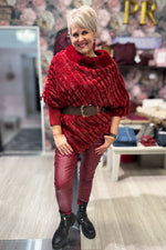 Muhkea poncho alisa | punainen | pusero | pikku-riikka