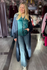 Pitkä kid mohair neuletakki diana | tumma petrooli | jakku | pikku-riikka