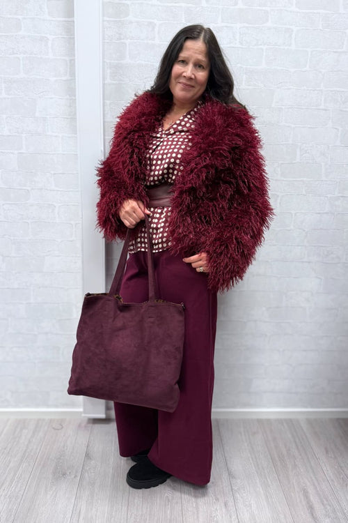 Pörrötakki burgundy | takki | pikku-riikka