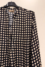 Viskoosipusero polka dot | musta | pusero | pikku-riikka